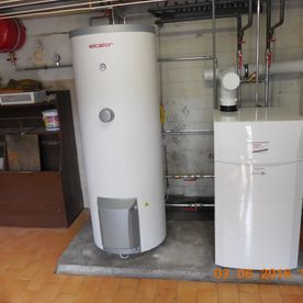 Chaudière à mazout à condensation avec chauffe-eau de 300 litres - Oggier chauffage sanitaire